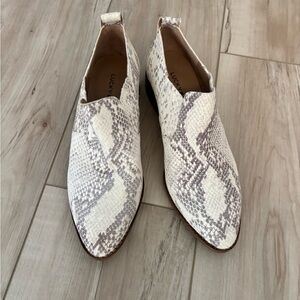 Lucky Brand White Snake Lenci Ankle Shootie